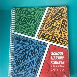 School Library Planner 2025-2026 - Multicolor